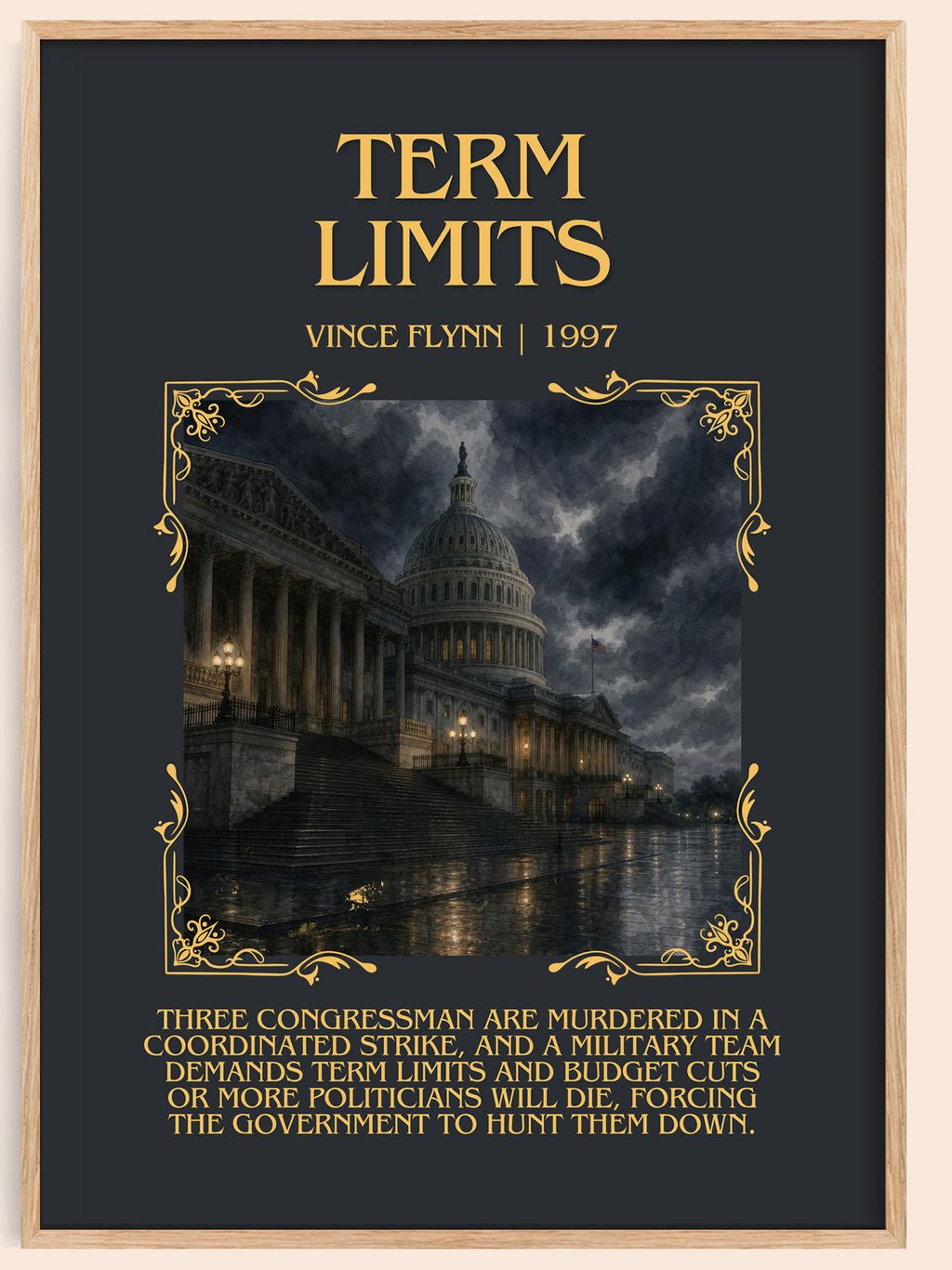 Term Limits Minimalist Book Poster by Vince Flynn – book poster