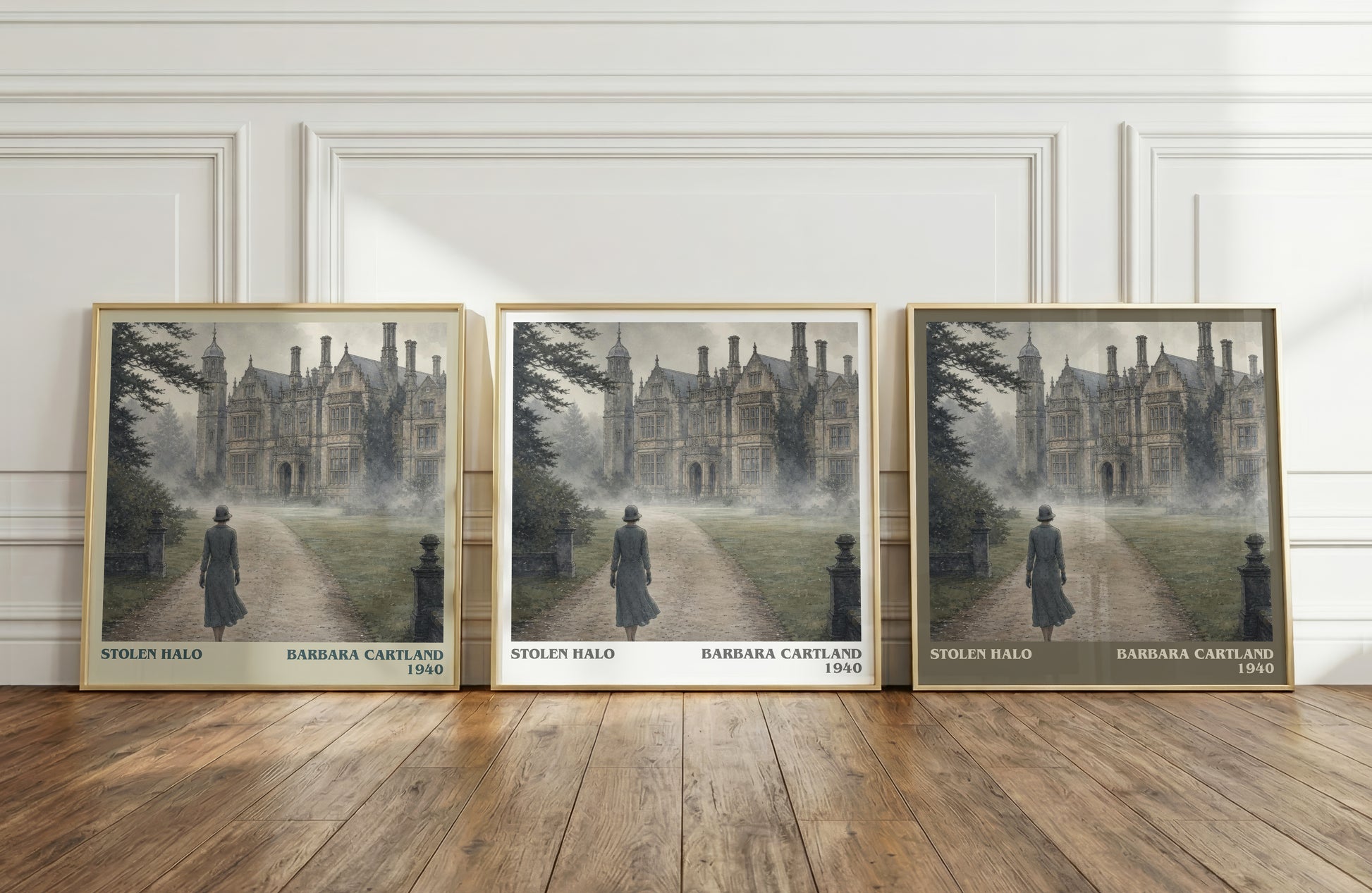 Stolen Halo literary art print colour and style options – Barbara Cartland book art