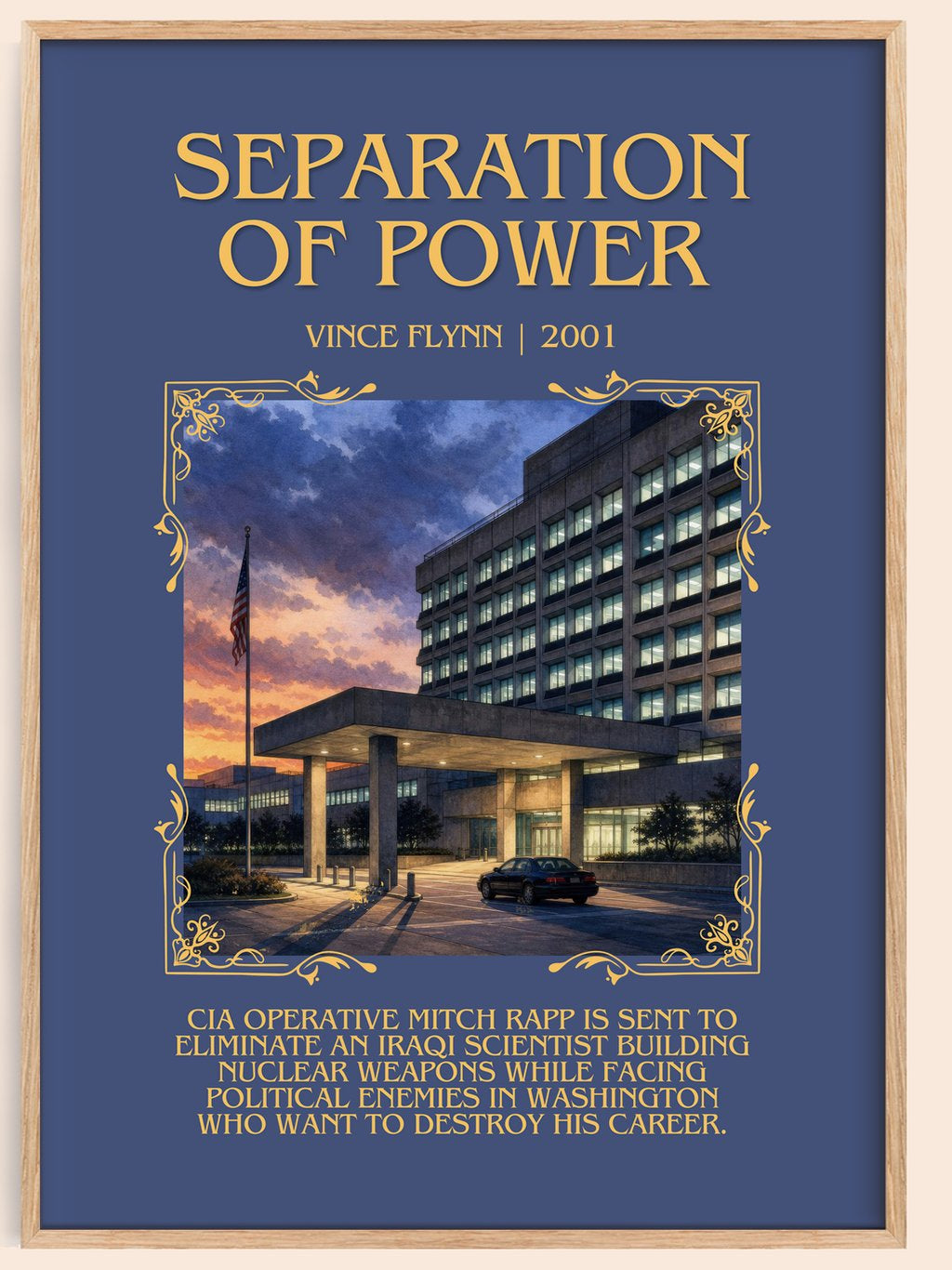 Separation of Power Minimalist Book Poster by Vince Flynn – book poster