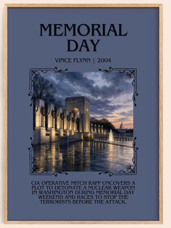 Memorial Day Minimalist Book Poster by Vince Flynn – book poster