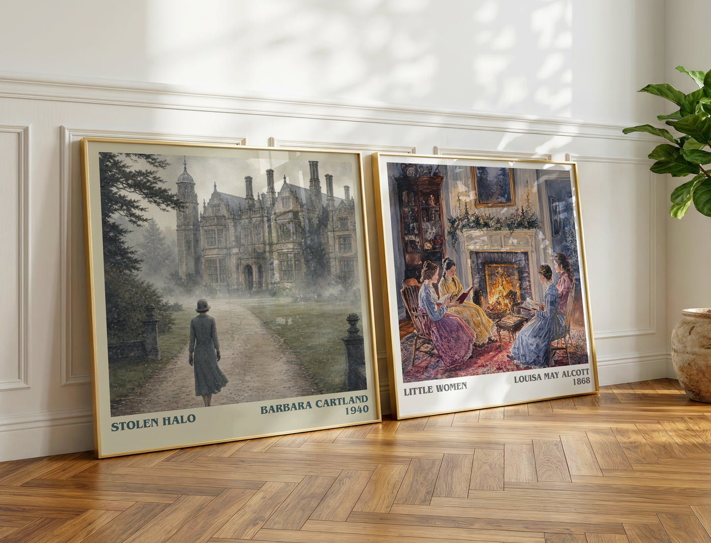 Stolen Halo literary print on bookshelf – Barbara Cartland fan gift