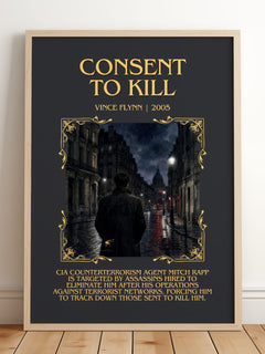 Consent to Kill Minimalist Book Poster by Vince Flynn – image 2