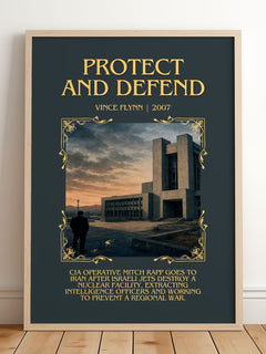 Protect and Defend Minimalist Book Poster by Vince Flynn – image 2
