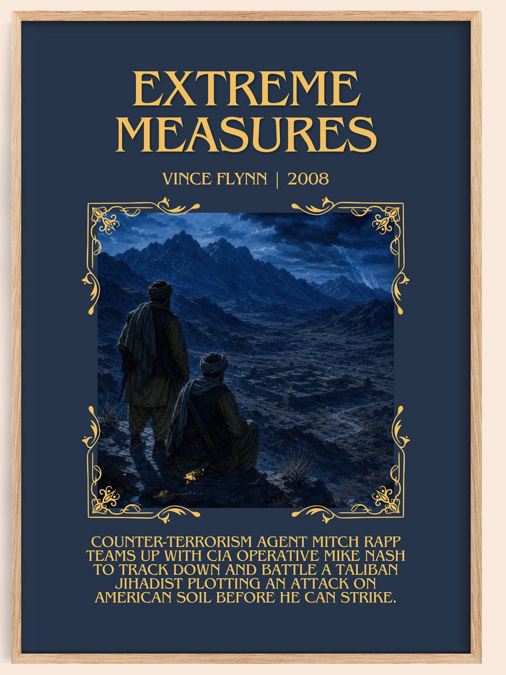 Extreme Measures Minimalist Book Poster by Vince Flynn – book poster
