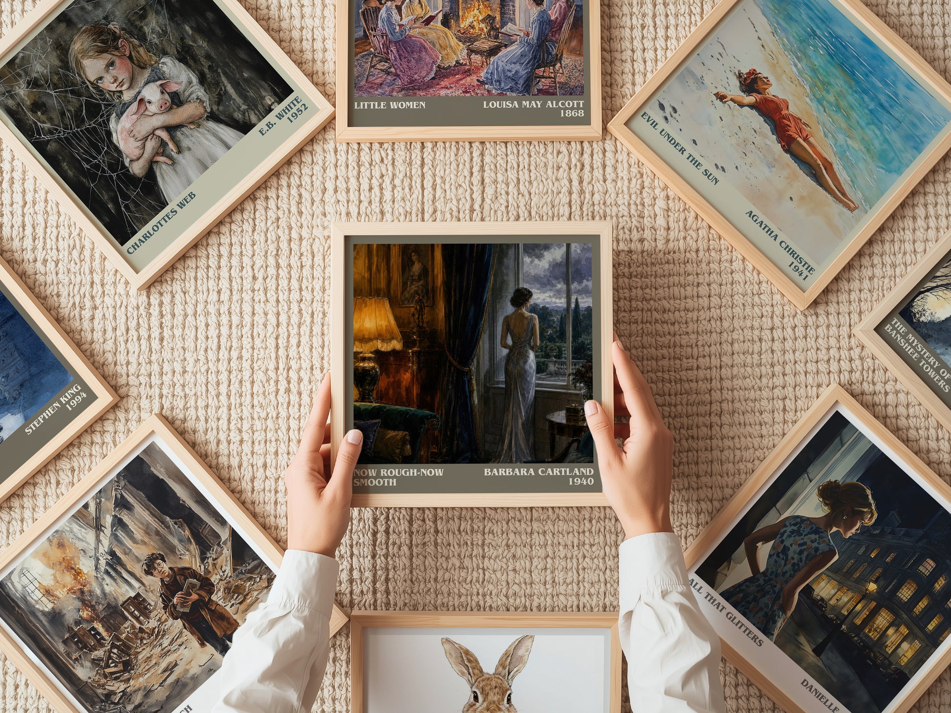Now Rough-Now Smooth literary book poster framed on wall – romance wall art
