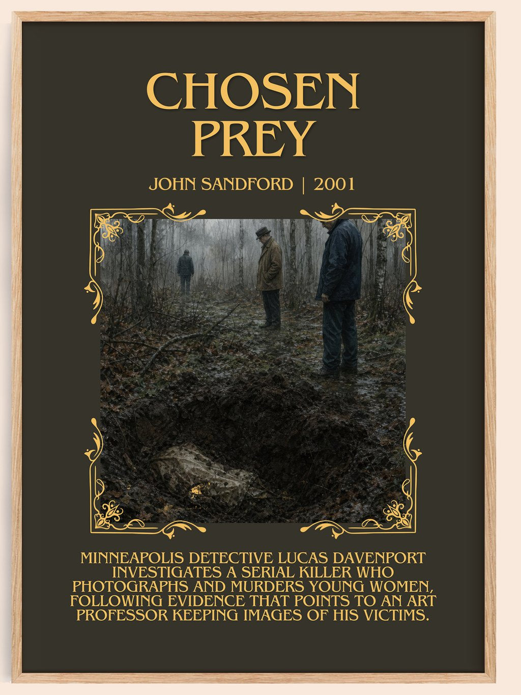 Chosen Prey Minimalist Book Poster by John Sandford – book poster