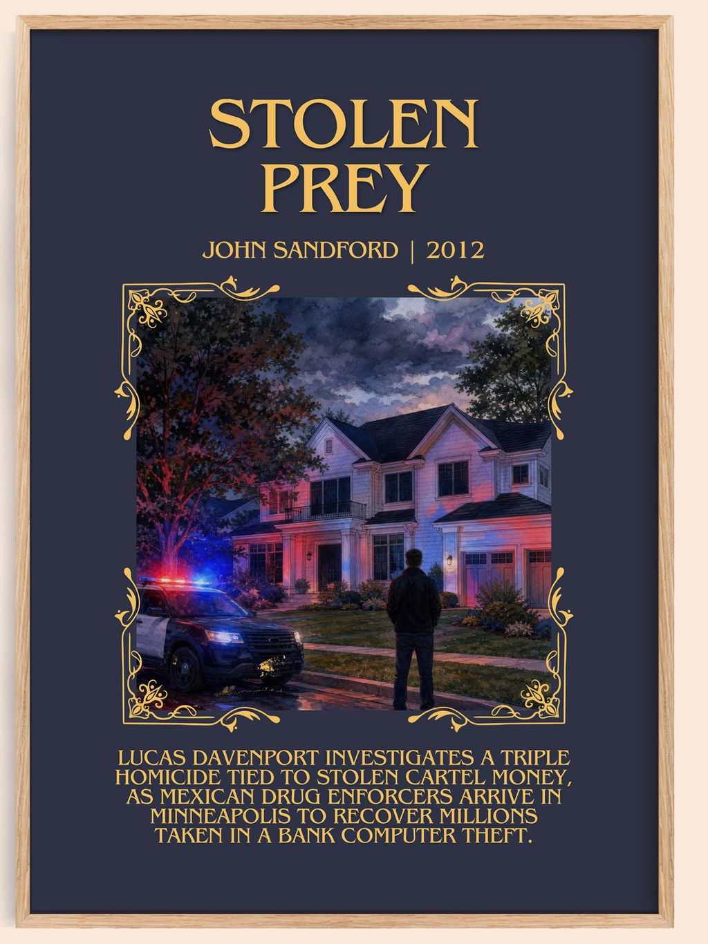 Stolen Prey Minimalist Book Poster by John Sandford – book poster