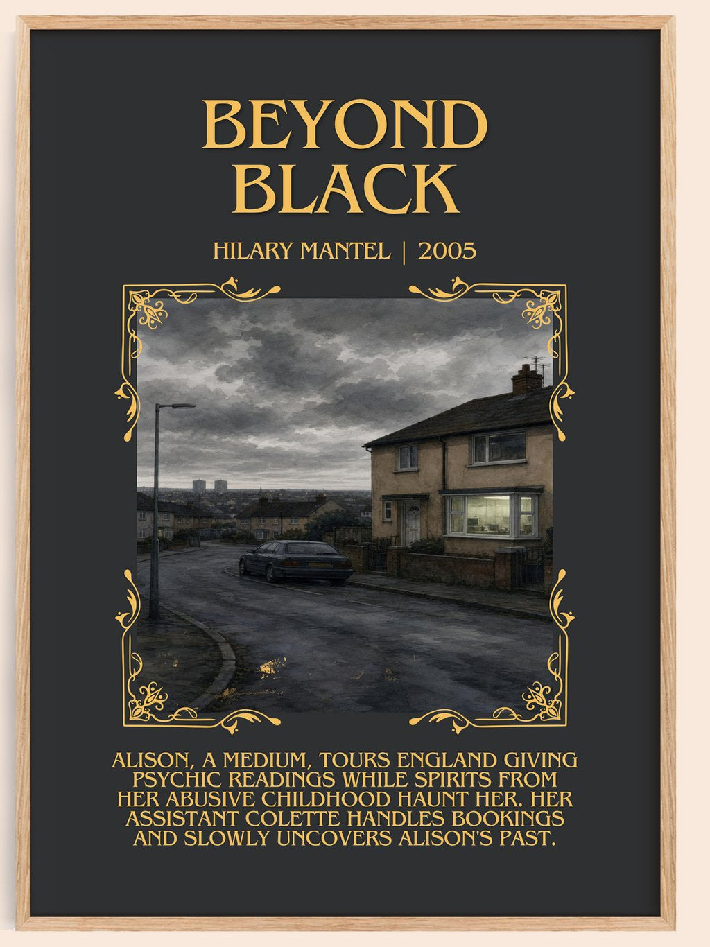 Beyond Black Minimalist Book Poster by Hilary Mantel – book poster