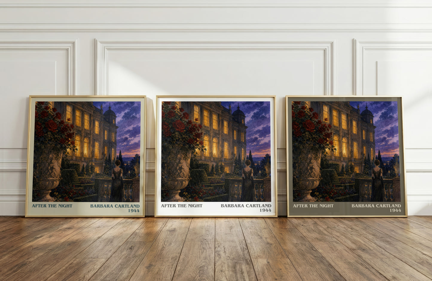 After The Night literary art print colour and style options – Barbara Cartland book art