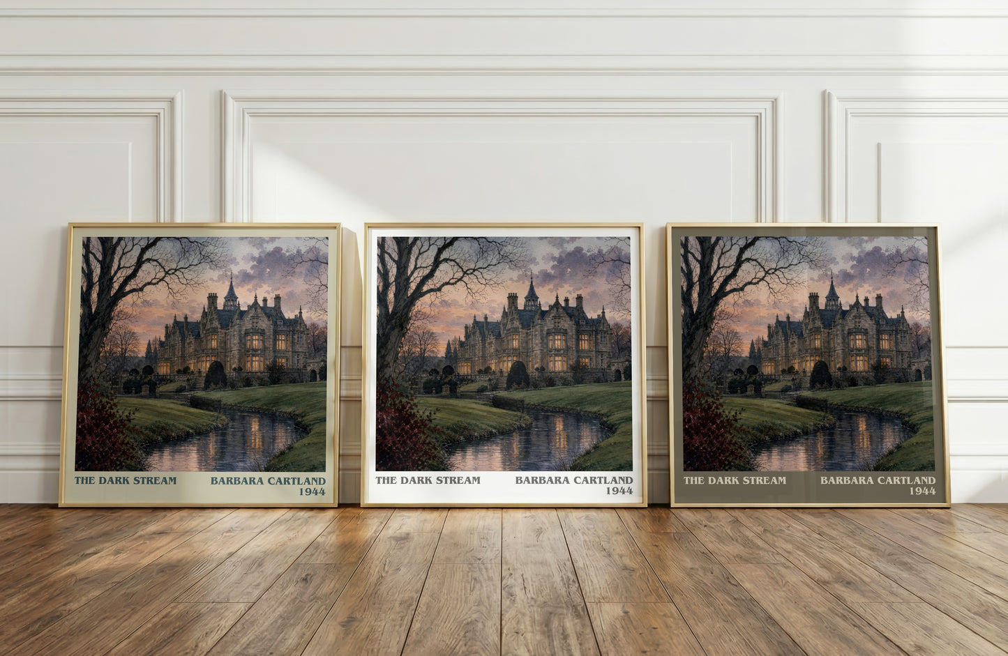 The Dark Stream literary art print colour and style options – Barbara Cartland book art