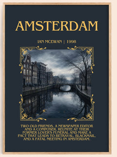 Amsterdam Minimalist Book Poster by Ian McEwan – image 1