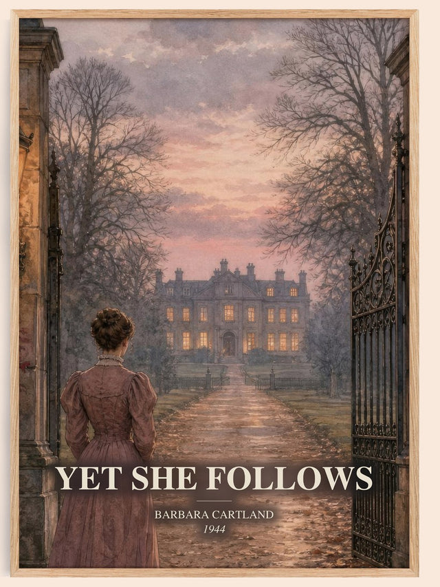 Yet She Follows Book Watercolour Illustration by Barbara Cartland