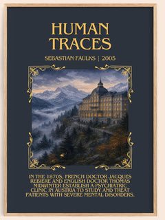 Human Traces Minimalist Book Poster by Sebastian Faulks – image 1