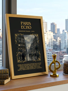 Paris Echo Minimalist Book Poster by Sebastian Faulks – image 3
