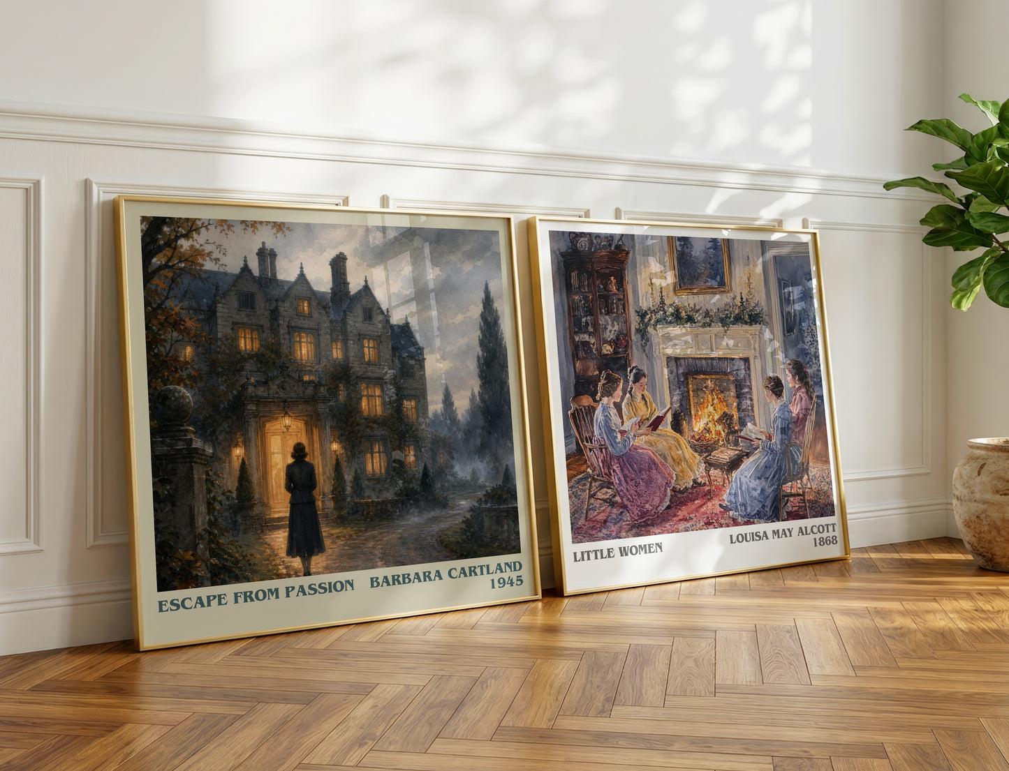 Escape From Passion literary print on bookshelf – Barbara Cartland fan gift