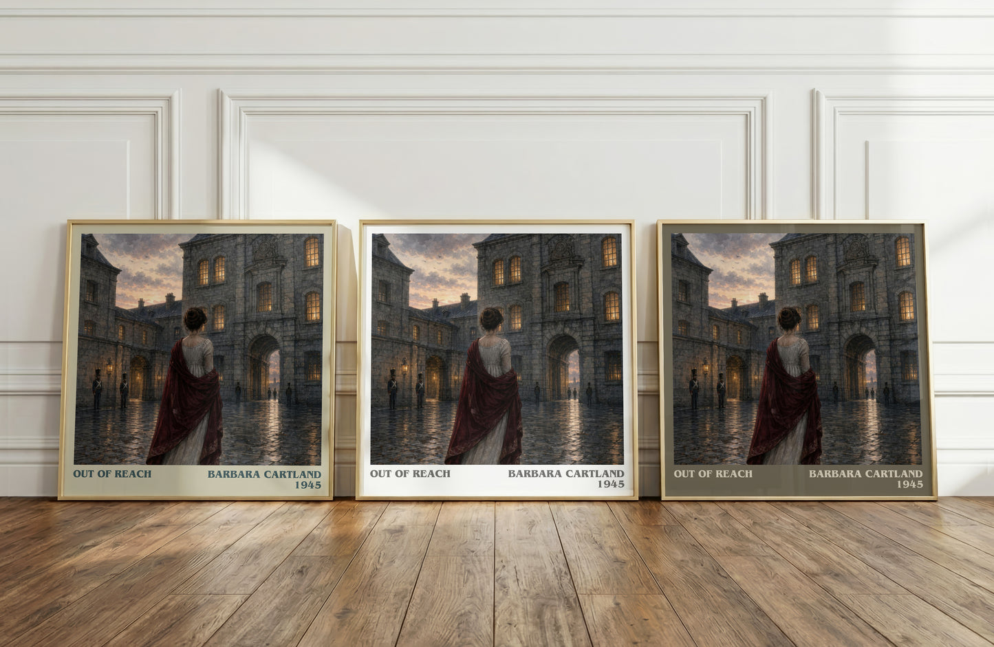 Out Of Reach literary art print colour and style options – Barbara Cartland book art