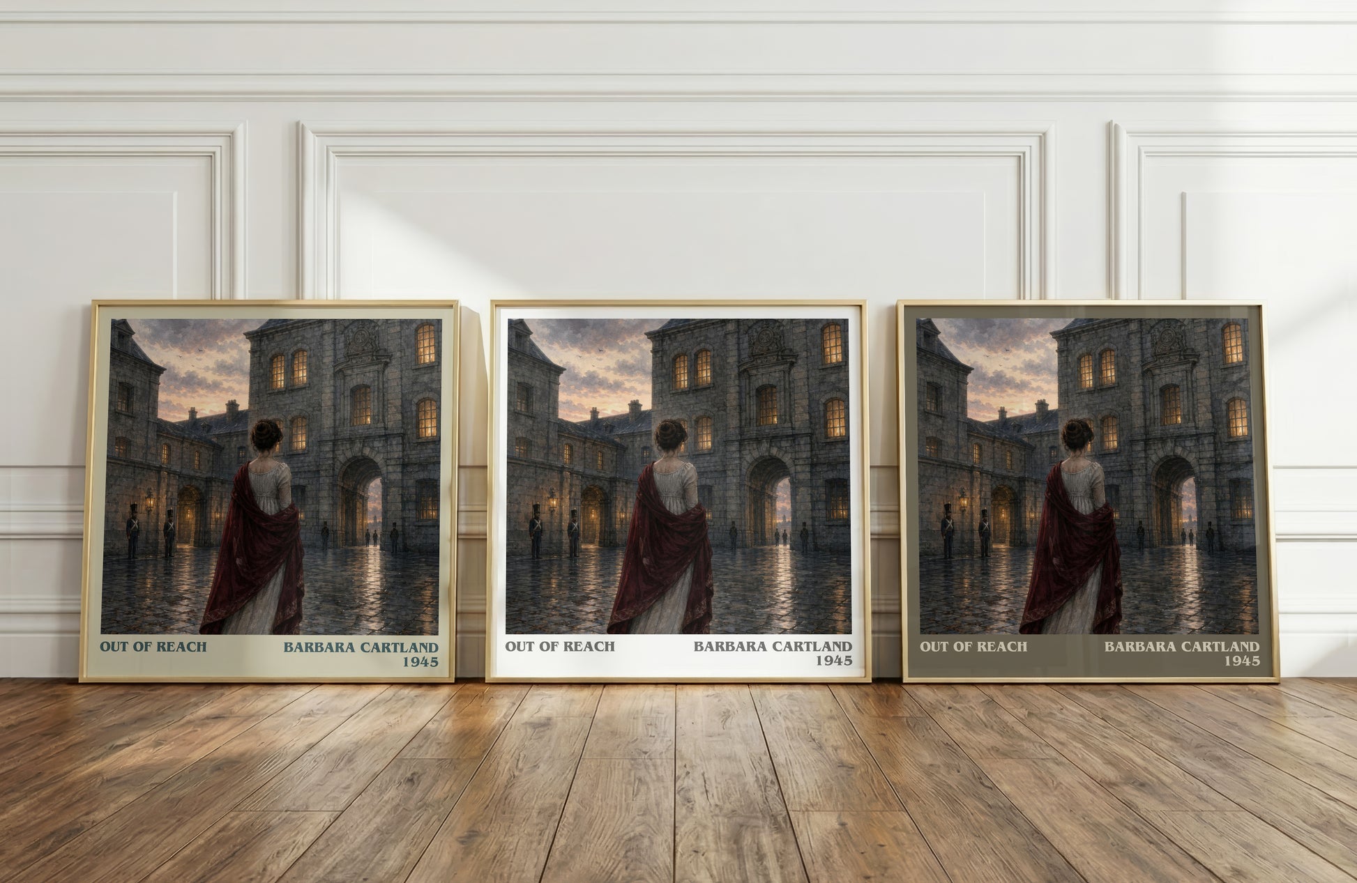 Out Of Reach literary art print colour and style options – Barbara Cartland book art