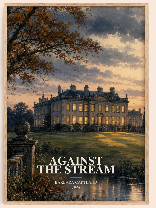 Against The Stream Book Watercolour Illustration by Barbara Cartland