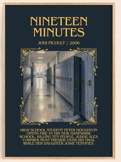 Nineteen Minutes Minimalist Book Poster by Jodi Picoult – image 1