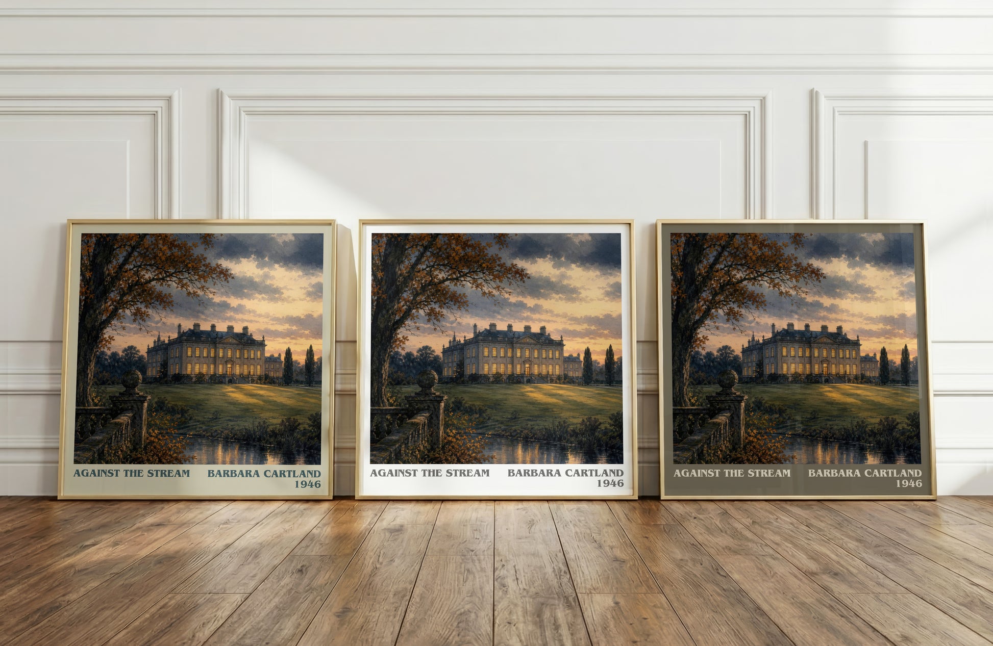 Against The Stream literary art print colour and style options – Barbara Cartland book art