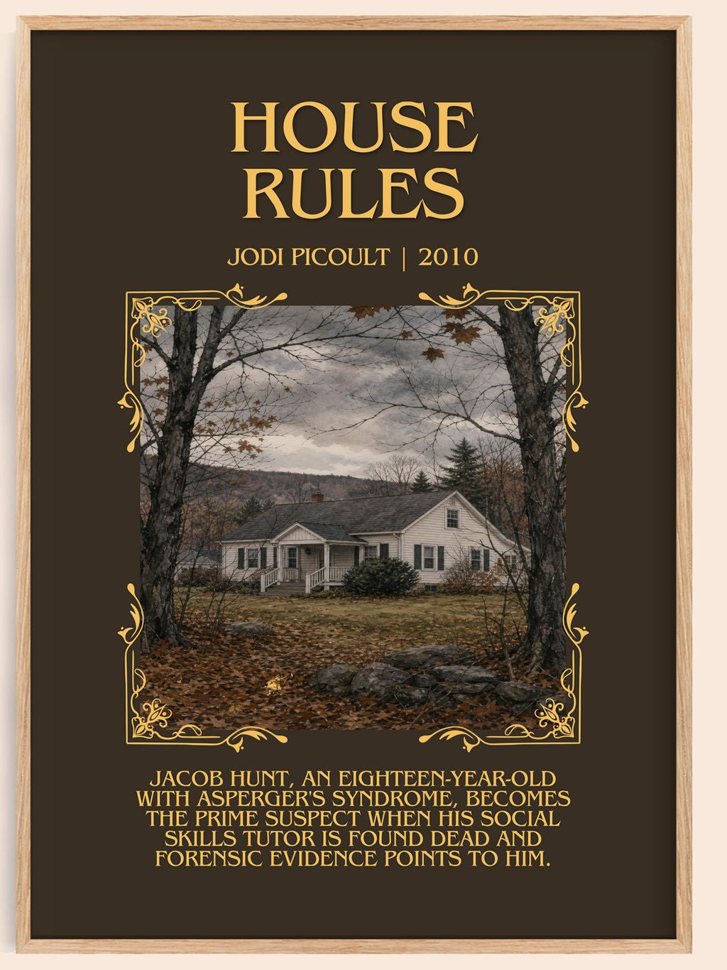 House Rules Minimalist Book Poster by Jodi Picoult – book poster