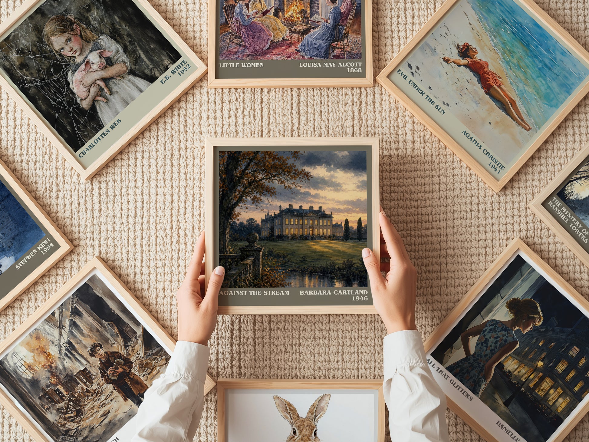 Against The Stream literary book poster framed on wall – romance wall art