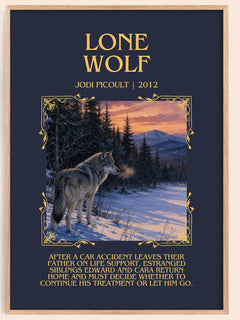 Lone Wolf Minimalist Book Poster by Jodi Picoult – image 1