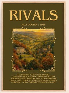 Rivals Minimalist Book Poster by Jilly Cooper – image 1