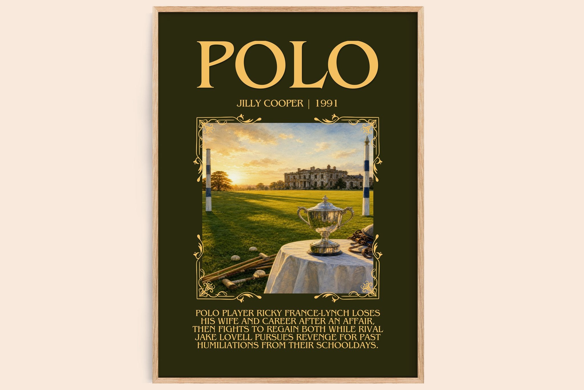Polo Minimalist Book Poster by Jilly Cooper