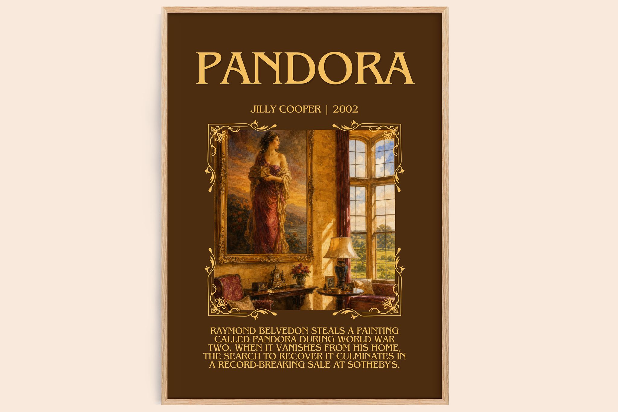 Pandora Minimalist Book Poster by Jilly Cooper