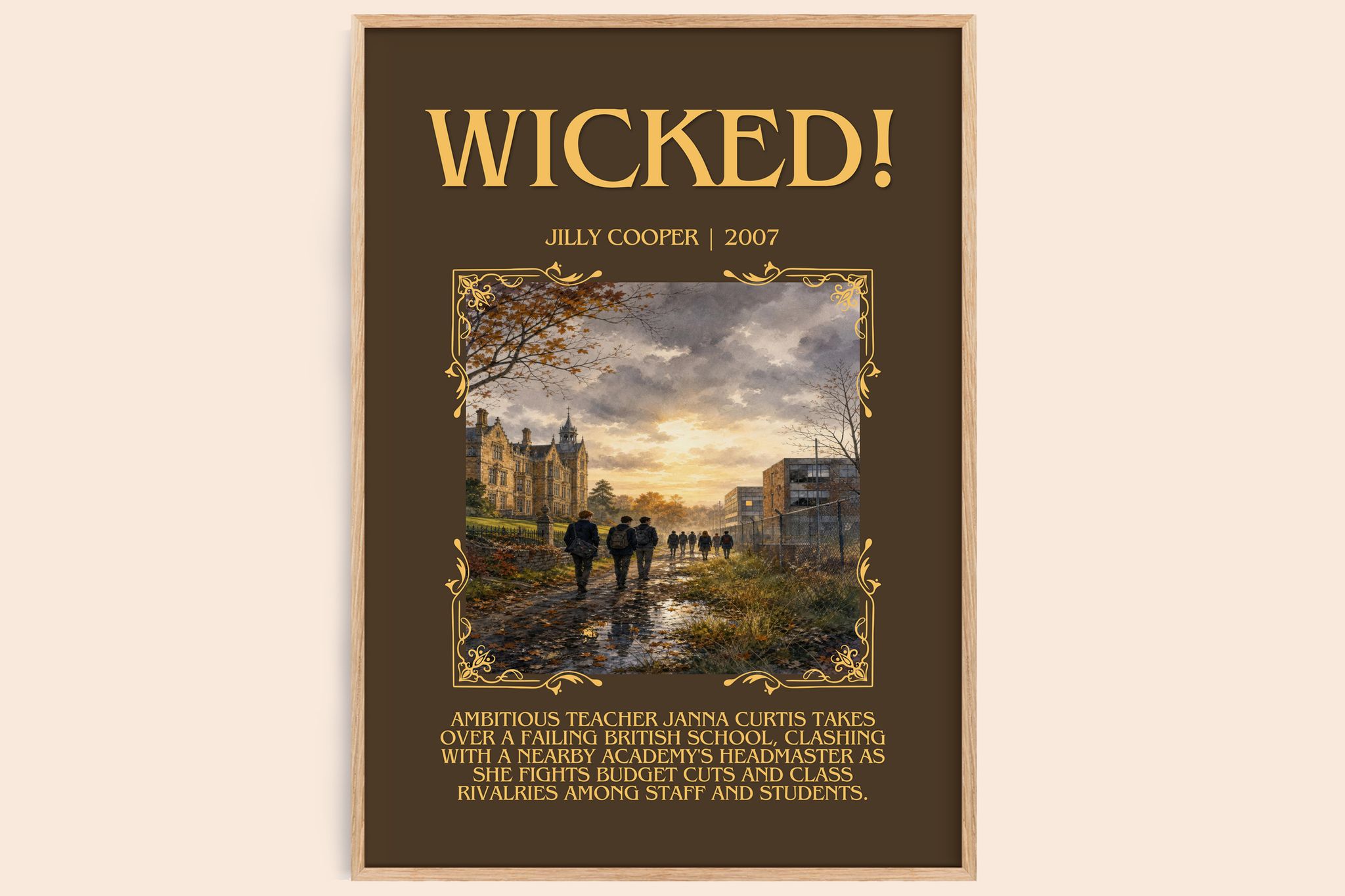 Wicked! Minimalist Book Poster by Jilly Cooper