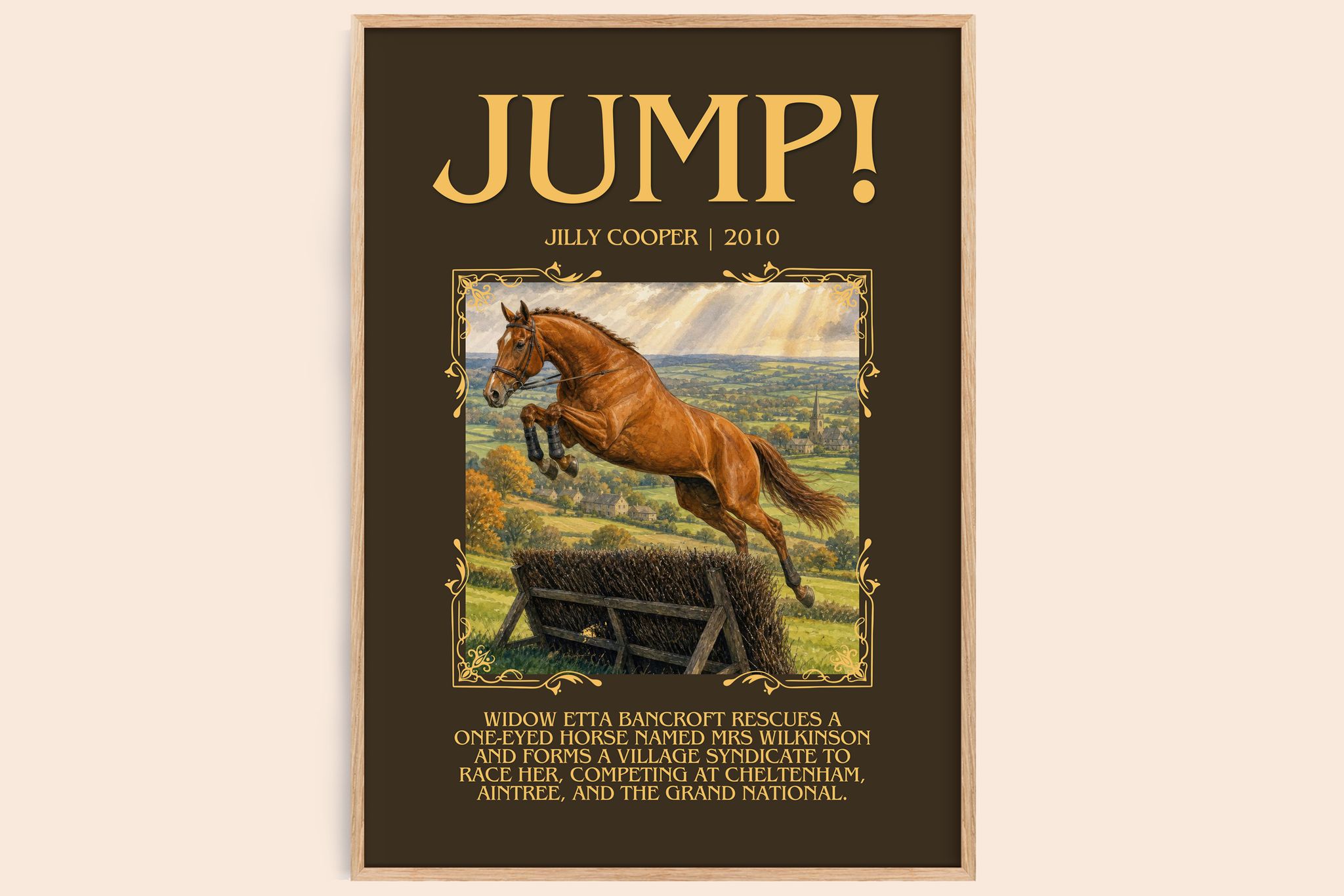 Jump! Minimalist Book Poster by Jilly Cooper