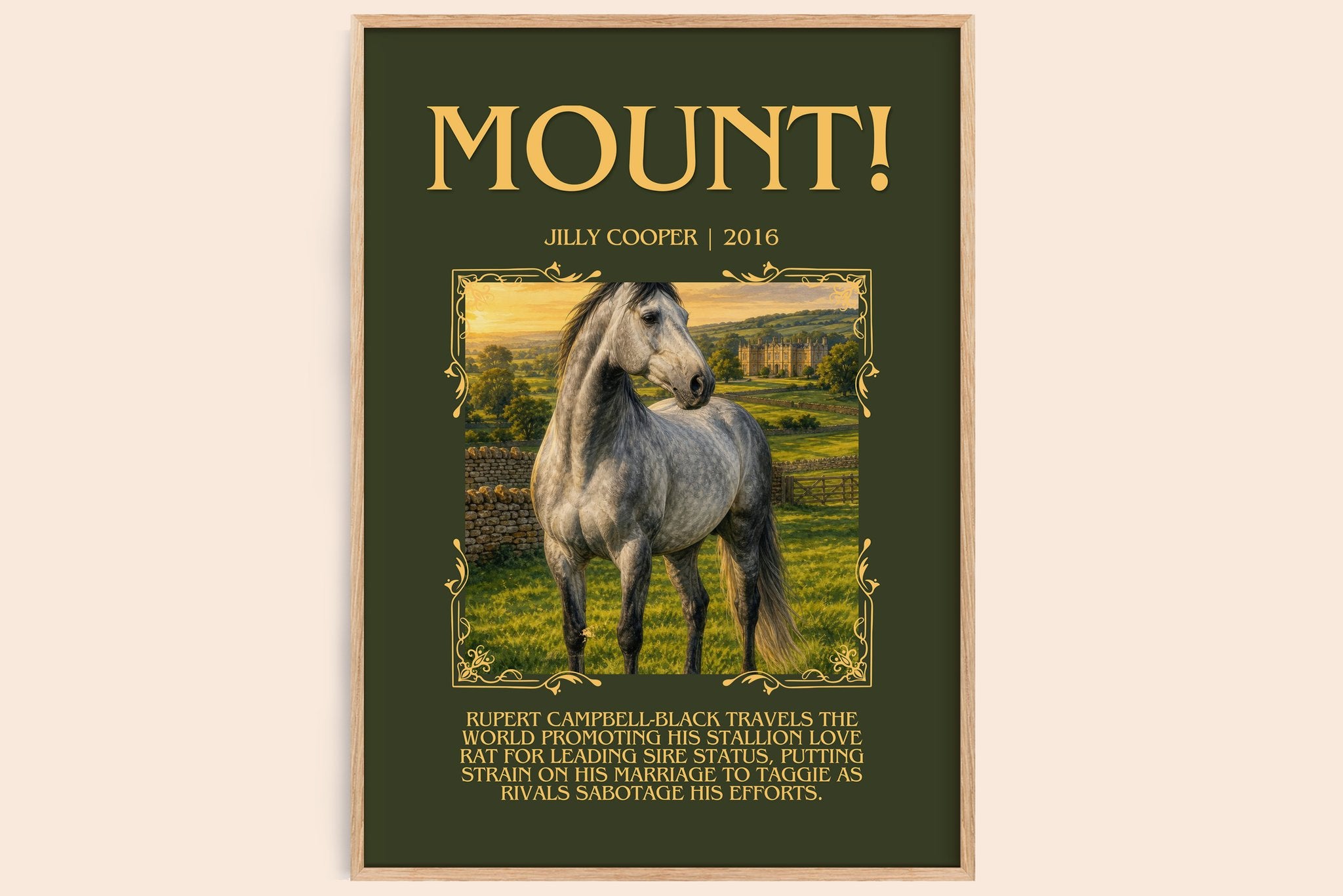 Mount! Minimalist Book Poster by Jilly Cooper