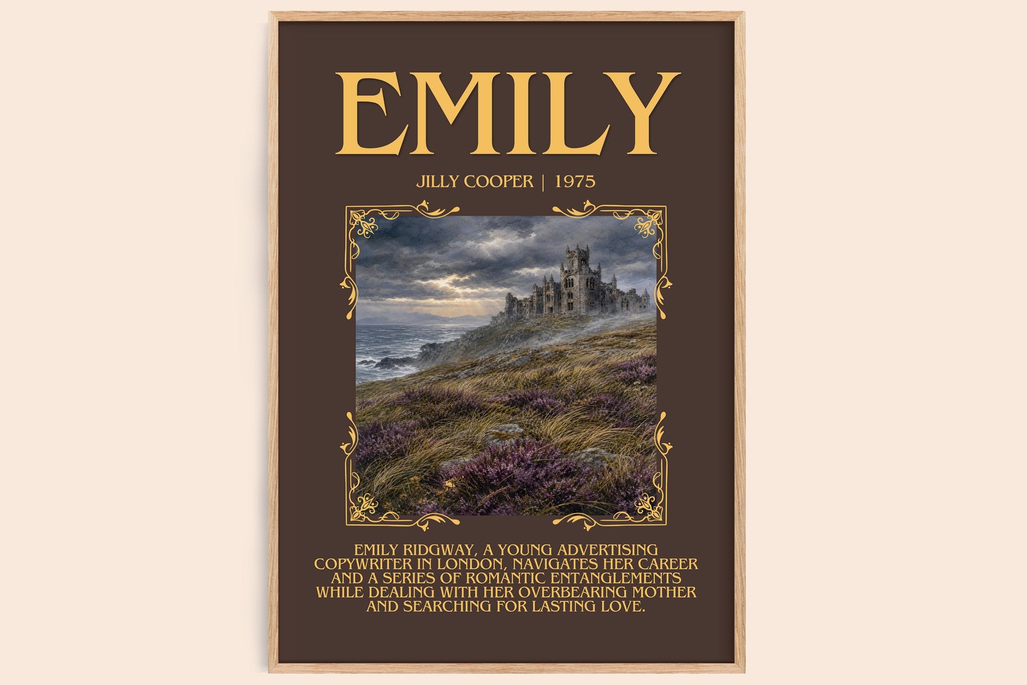 Emily Minimalist Book Poster by Jilly Cooper