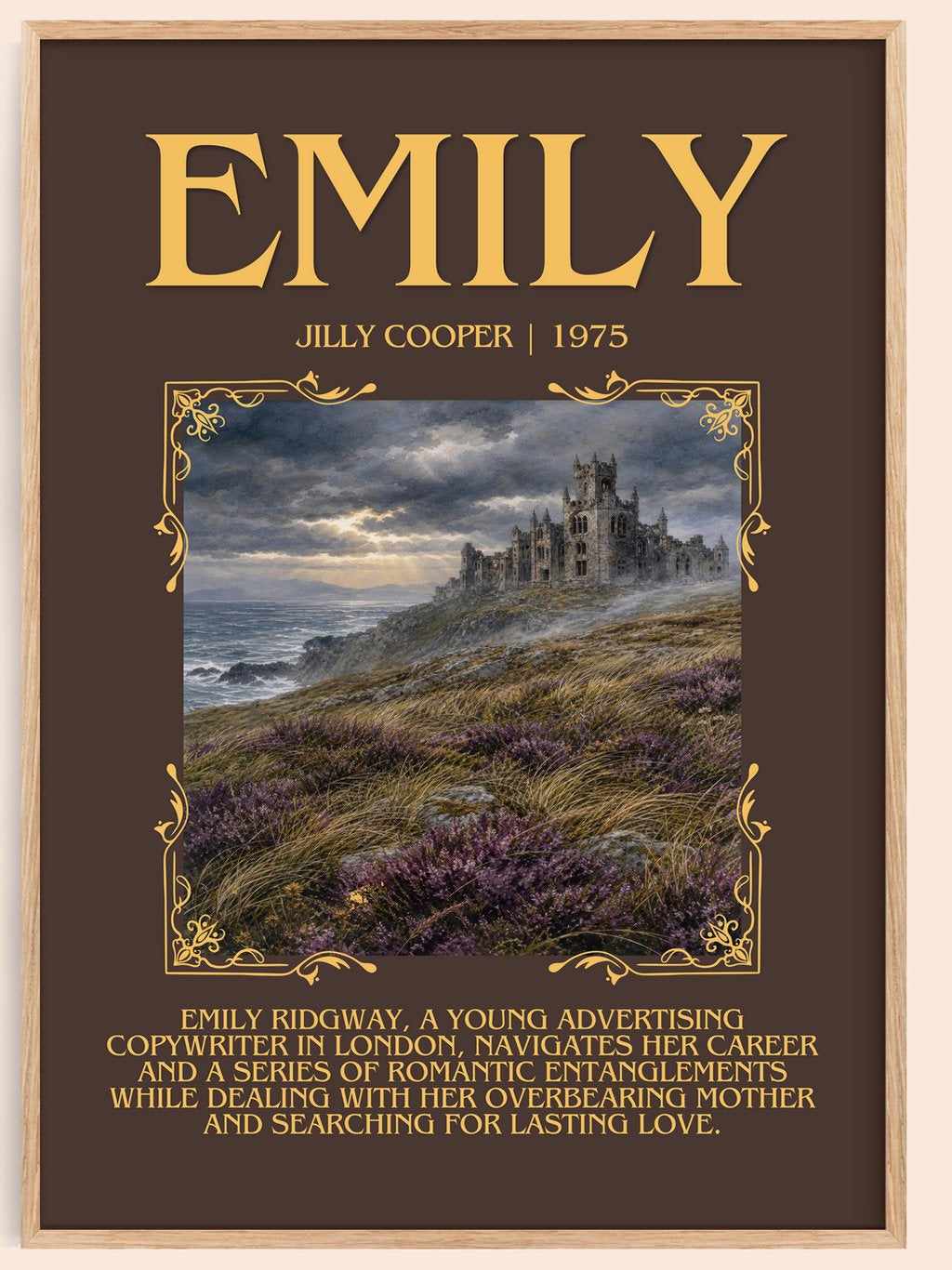 Emily Minimalist Book Poster by Jilly Cooper – book poster