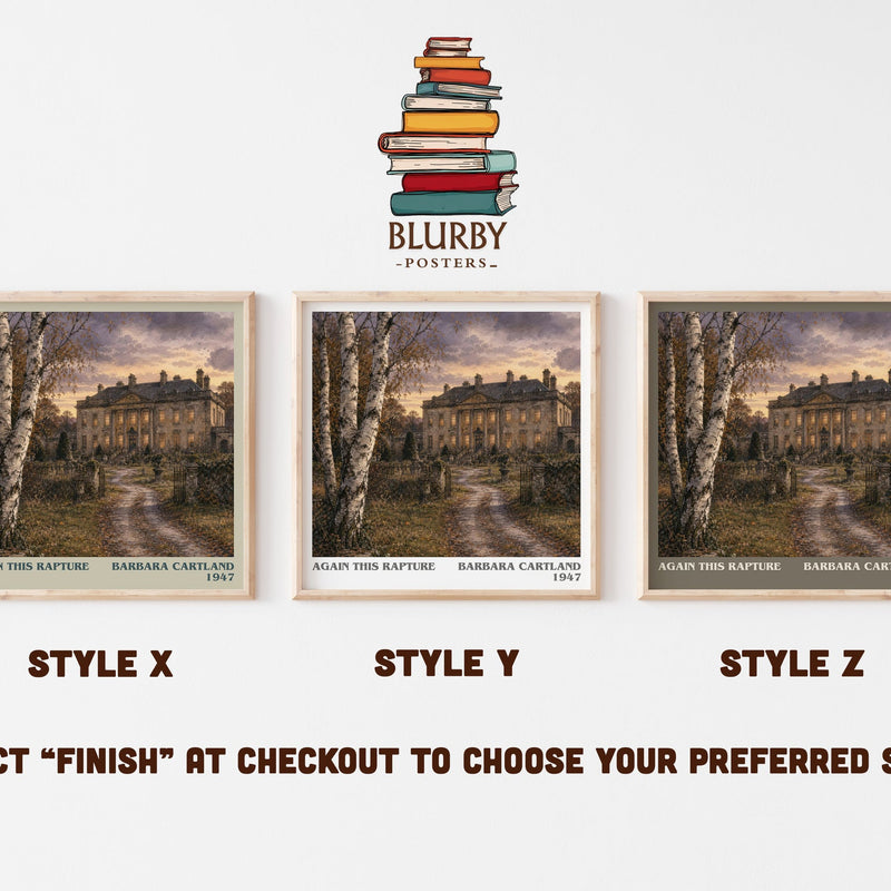 Again This Rapture literary print in frame leaning in hallway – romance wall art
