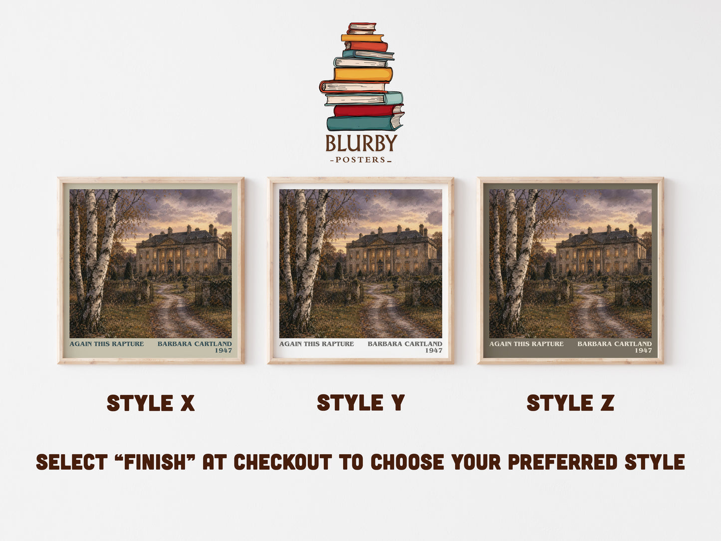 Again This Rapture literary print in frame leaning in hallway – romance wall art