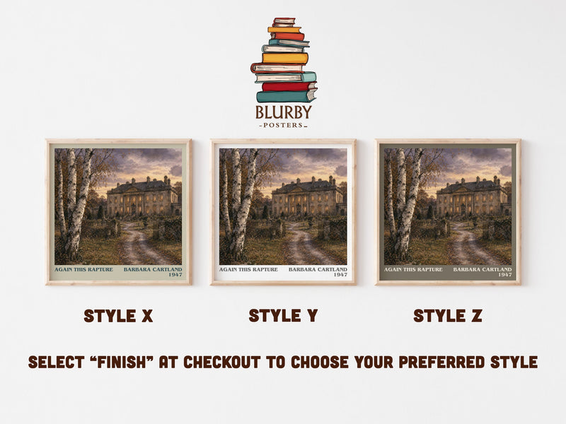 Again This Rapture literary print in frame leaning in hallway – romance wall art