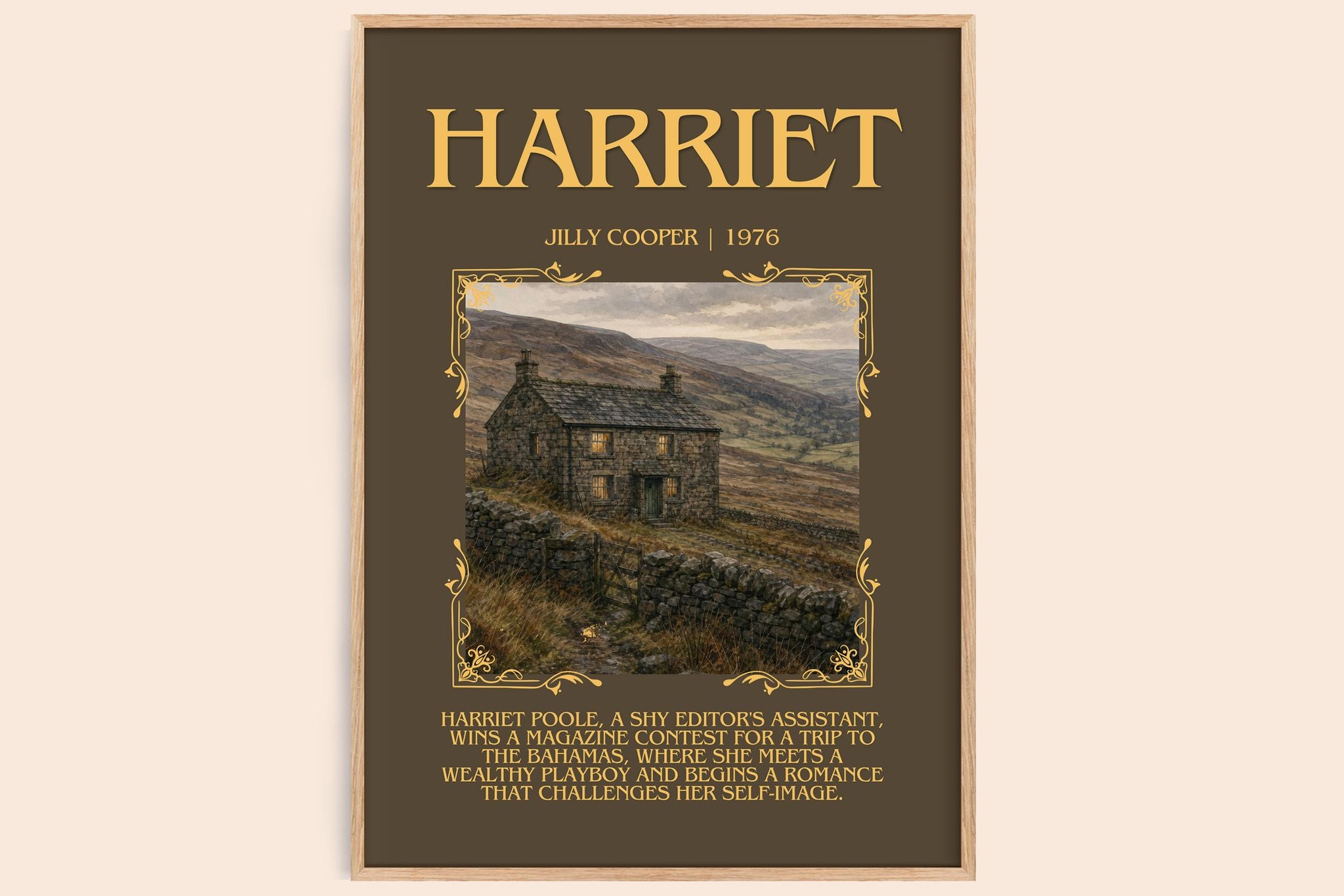 Harriet Minimalist Book Poster by Jilly Cooper