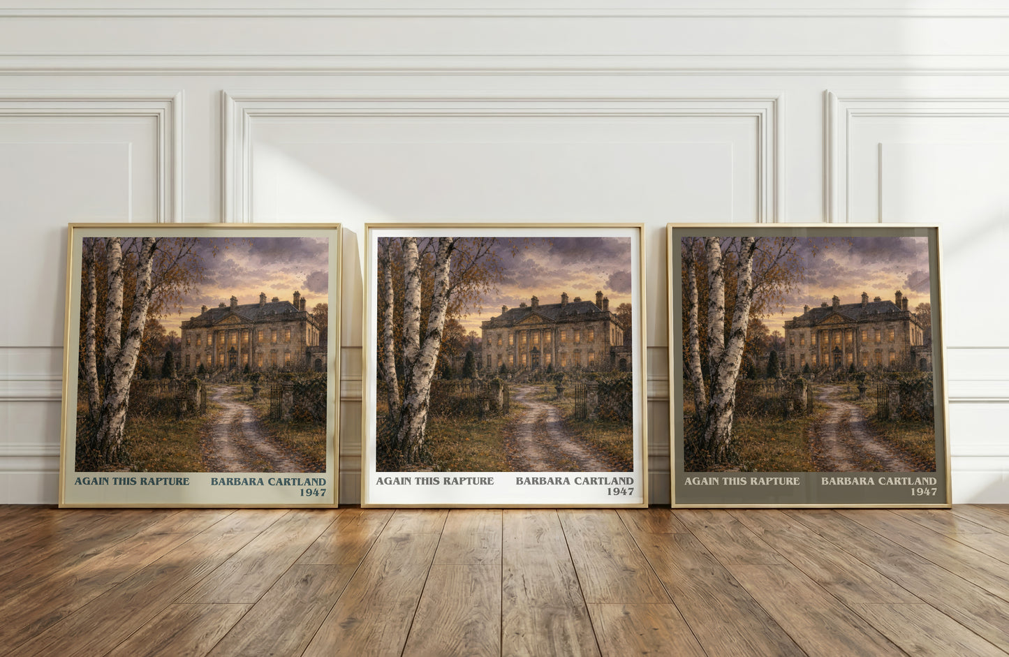 Again This Rapture literary art print colour and style options – Barbara Cartland book art