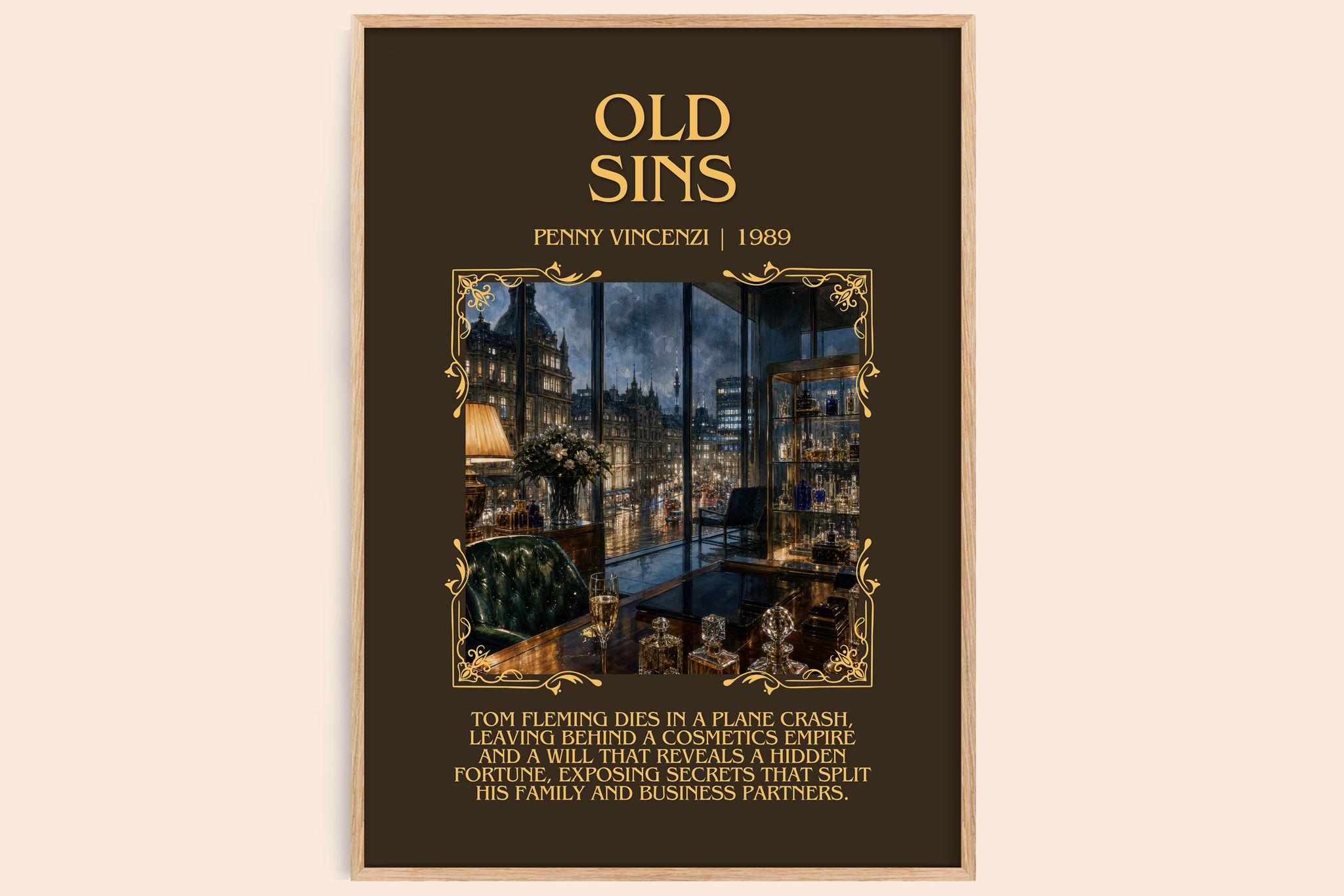 Old Sins Minimalist Book Poster by Penny Vincenzi