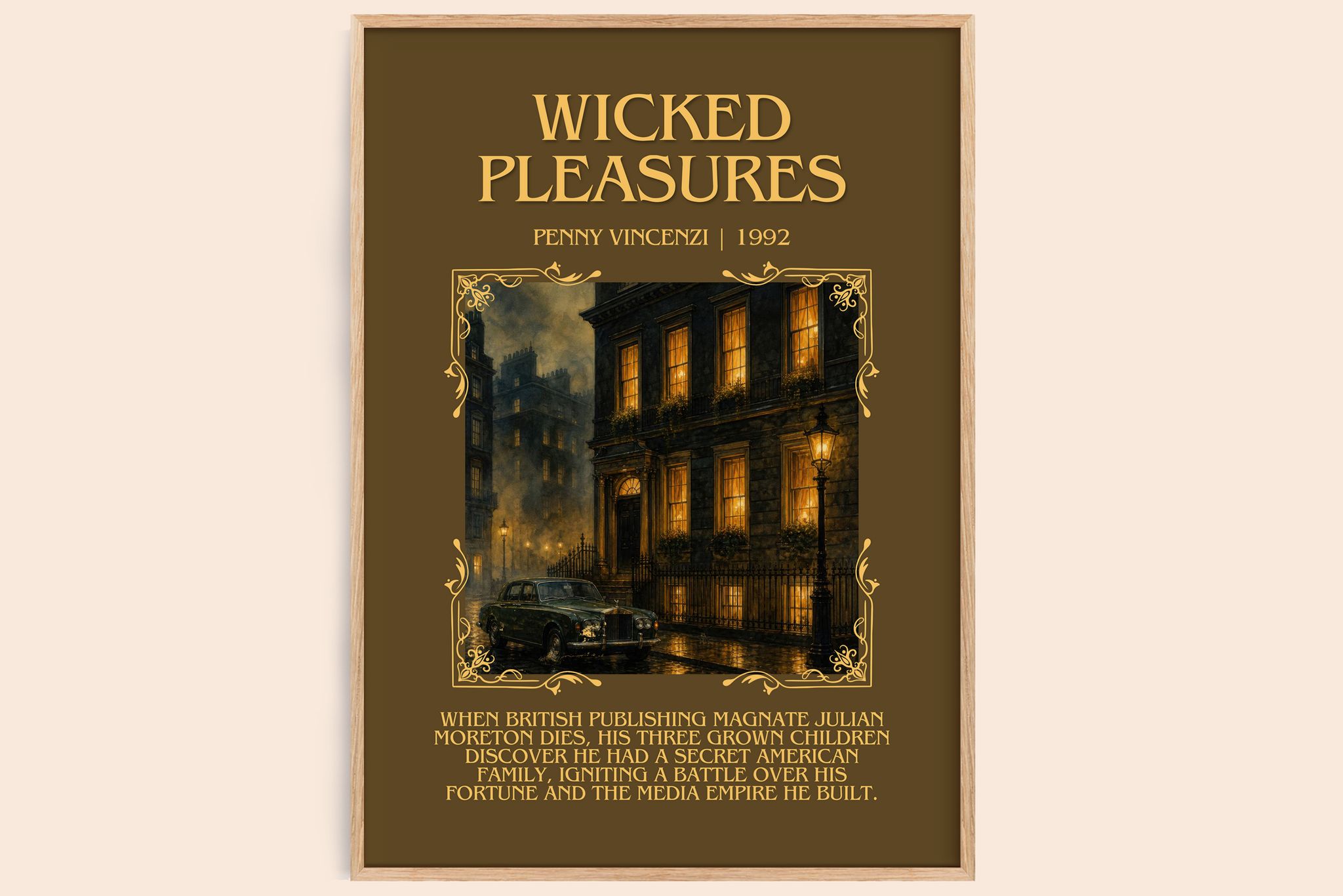 Wicked Pleasures Minimalist Book Poster by Penny Vincenzi