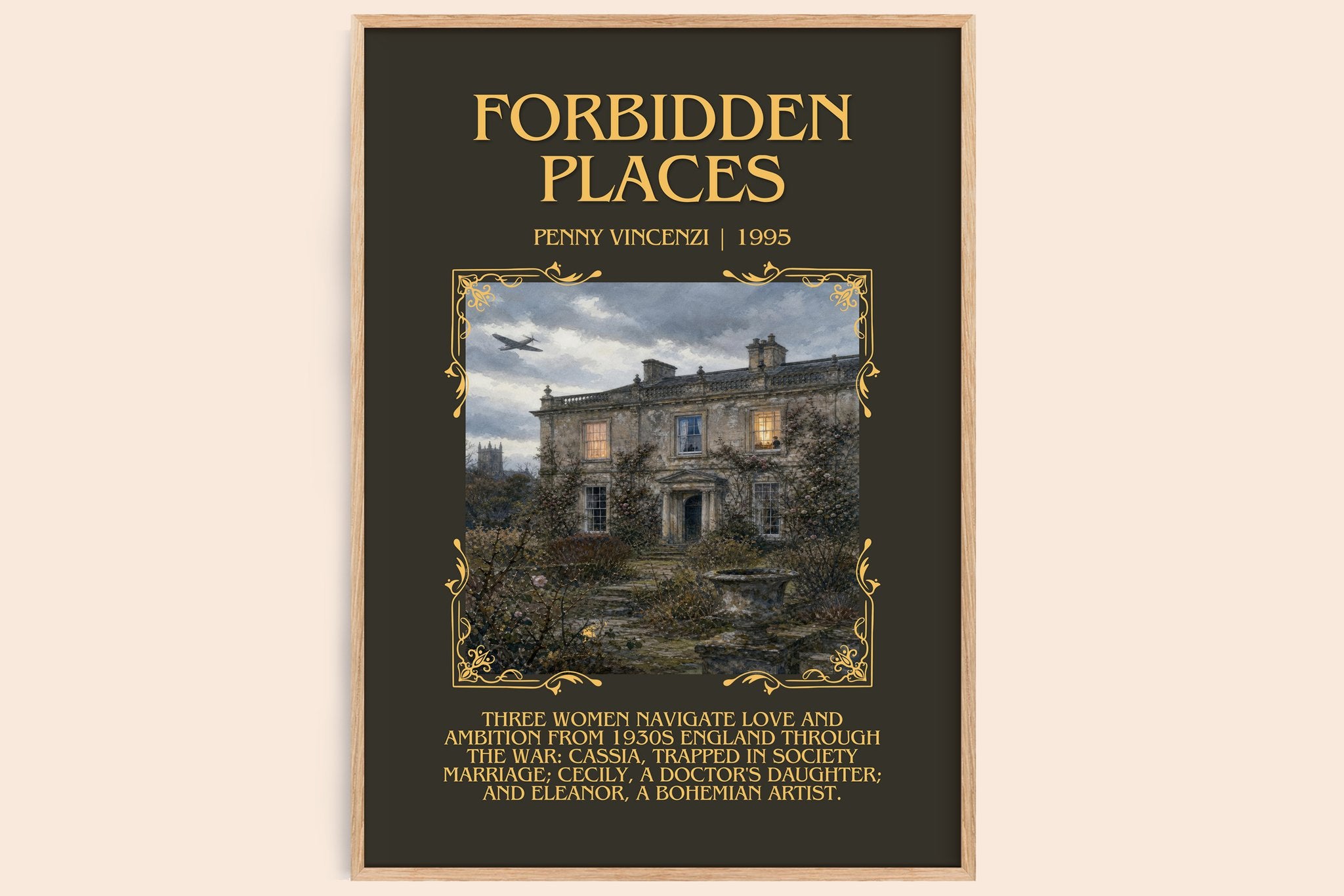 Forbidden Places Minimalist Book Poster by Penny Vincenzi
