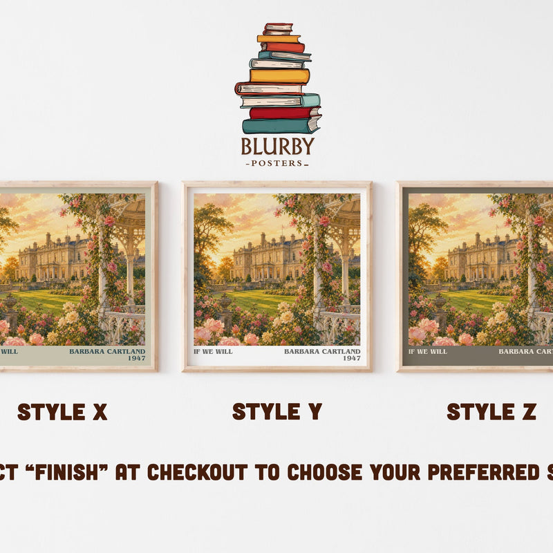 If We Will literary print in frame leaning in hallway – romance wall art