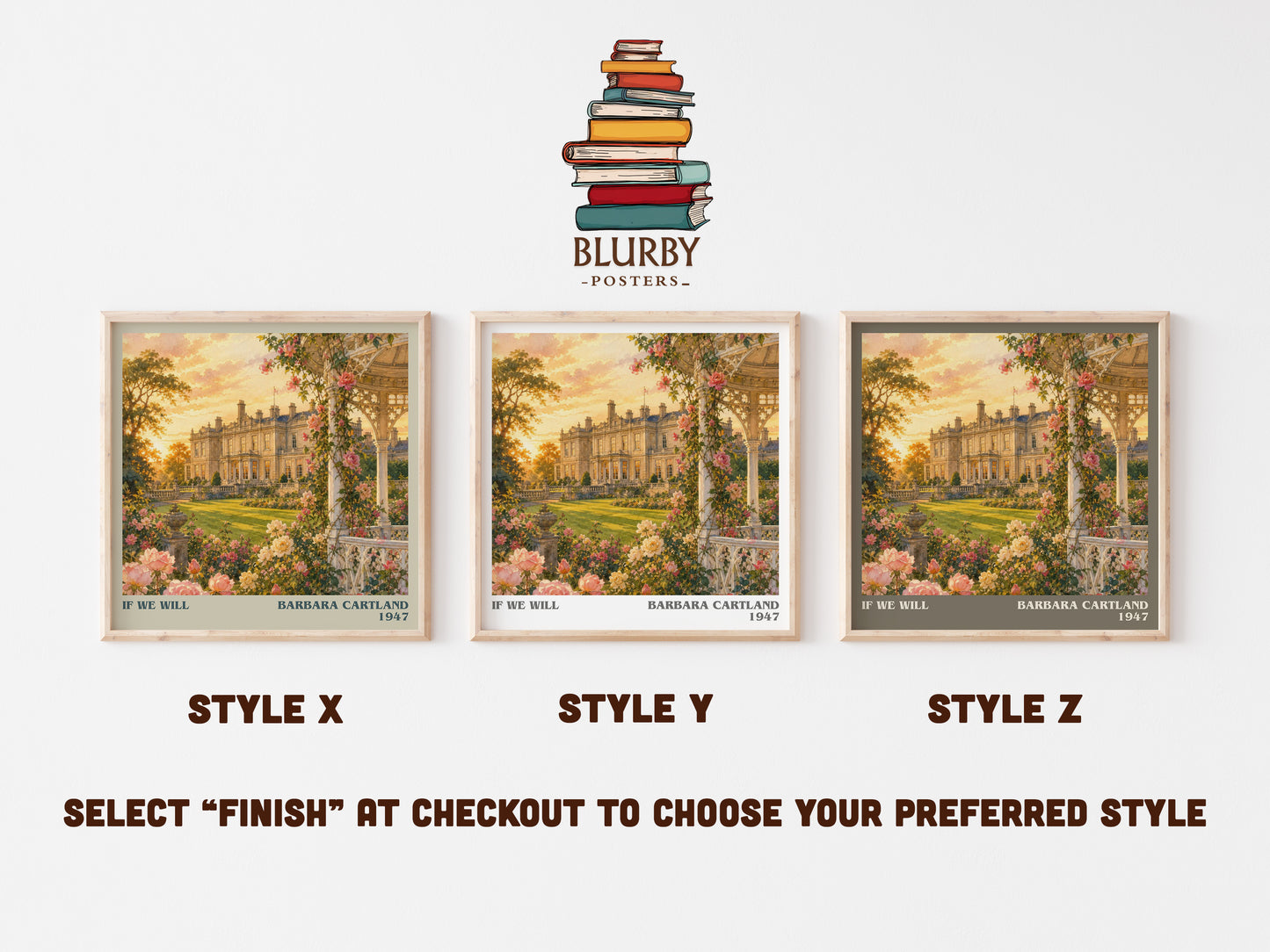 If We Will literary print in frame leaning in hallway – romance wall art