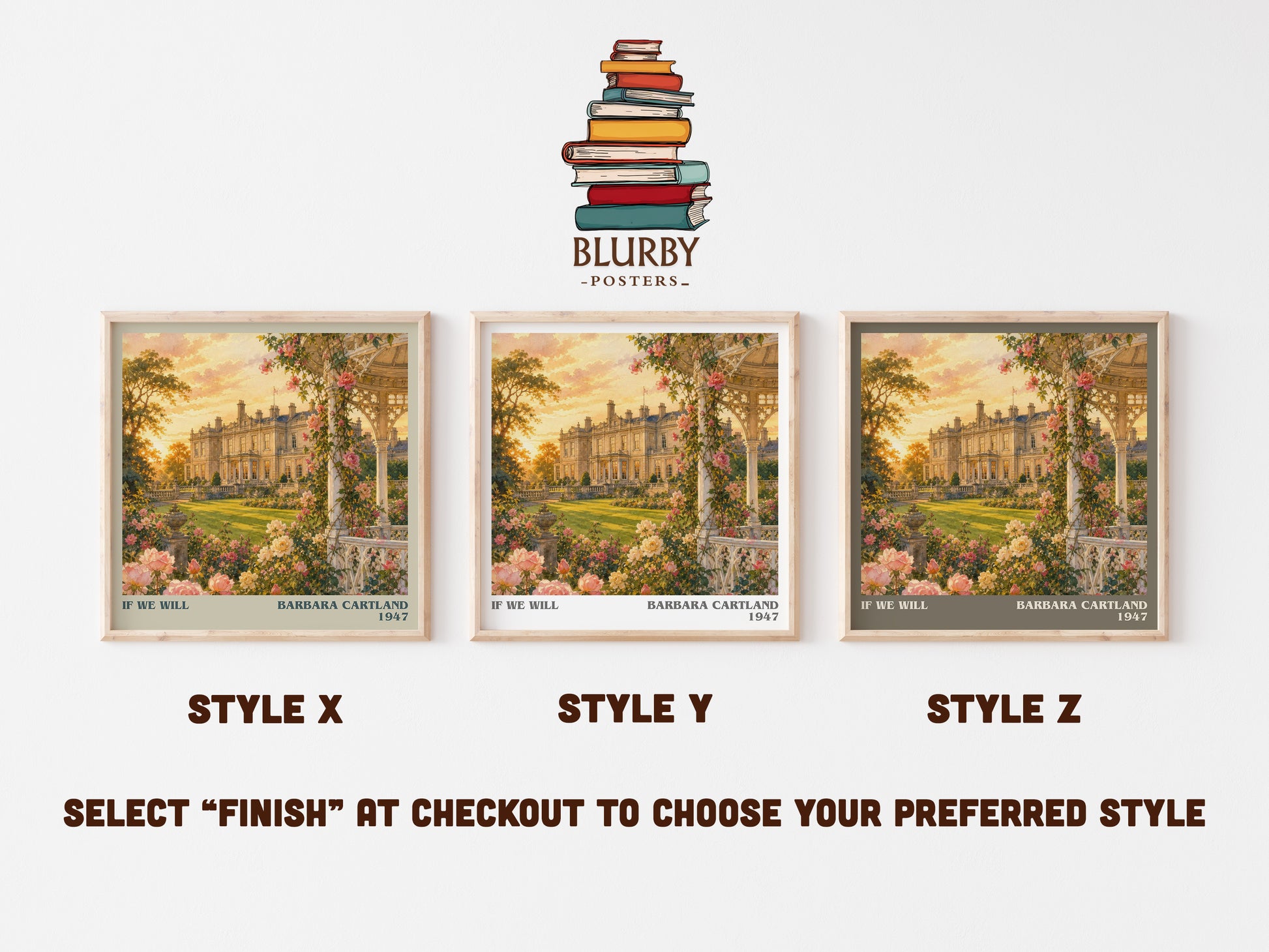 If We Will literary print in frame leaning in hallway – romance wall art