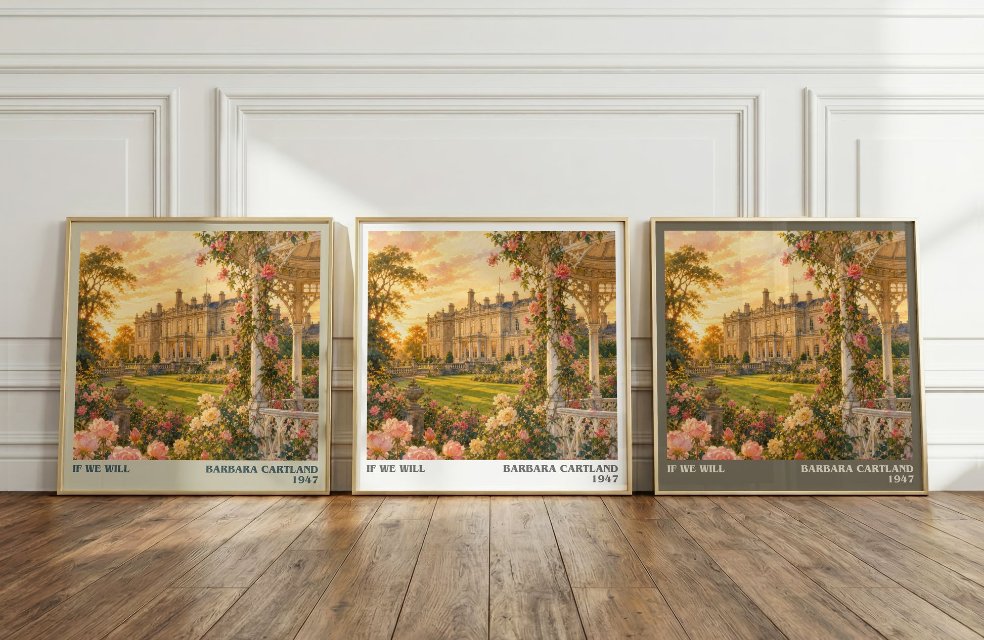If We Will literary art print colour and style options – Barbara Cartland book art