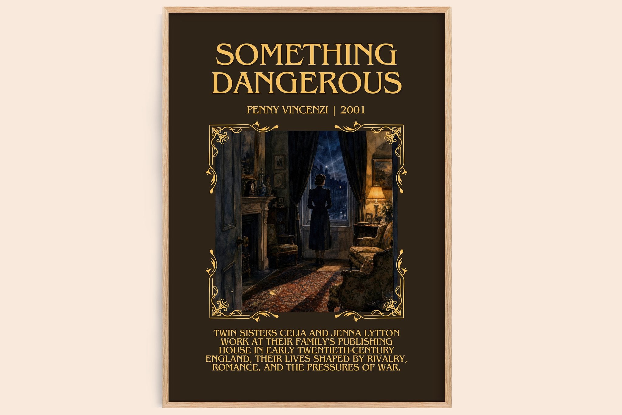 Something Dangerous Minimalist Book Poster by Penny Vincenzi