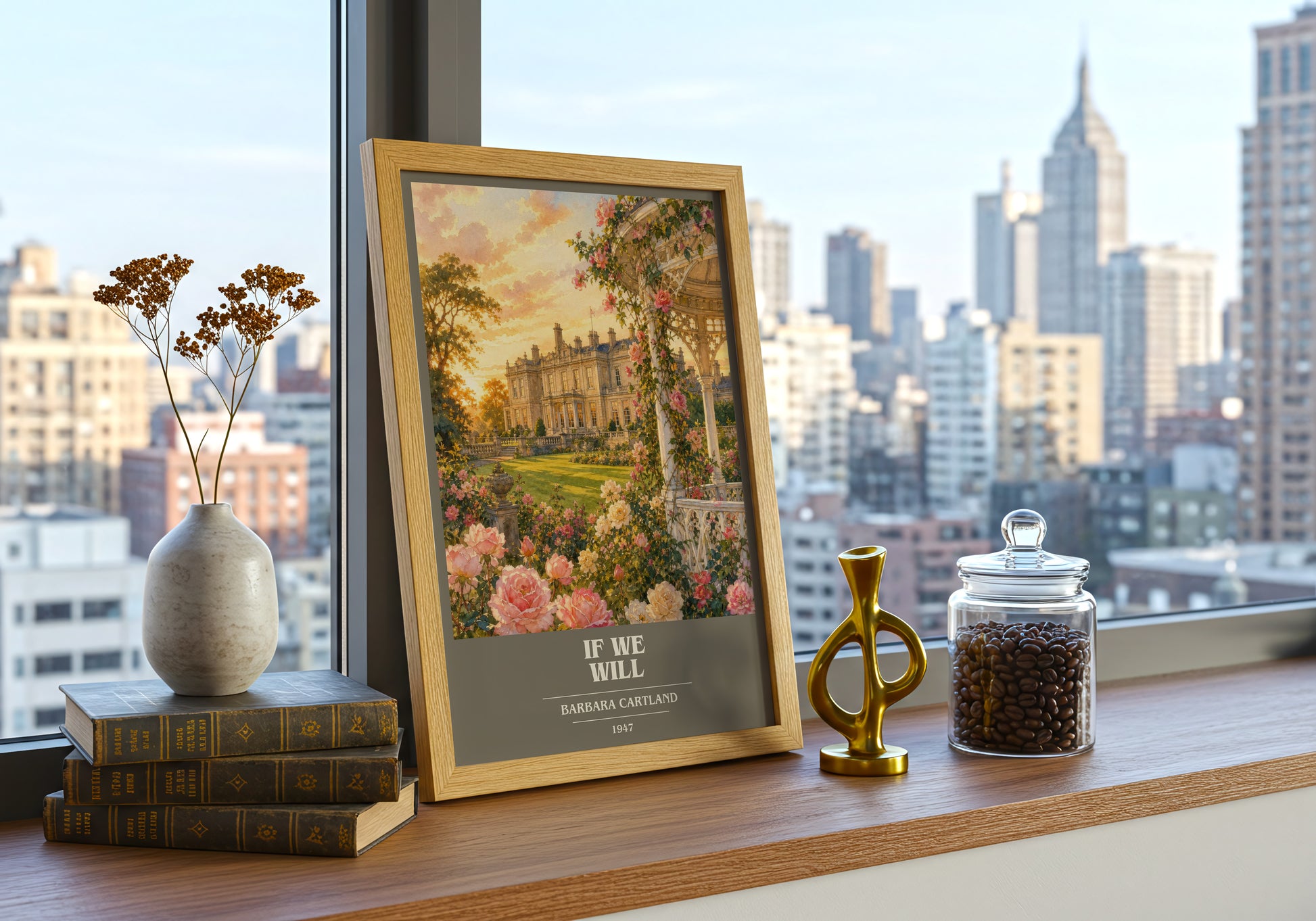 If We Will book cover print framed by window – literary home decor