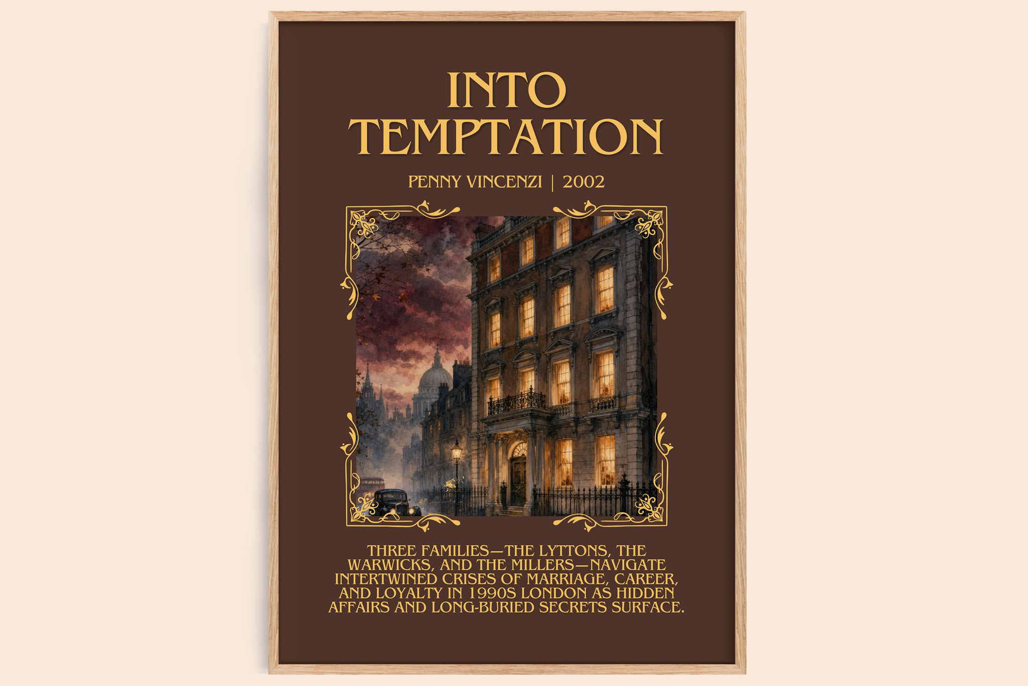 Into Temptation Minimalist Book Poster by Penny Vincenzi